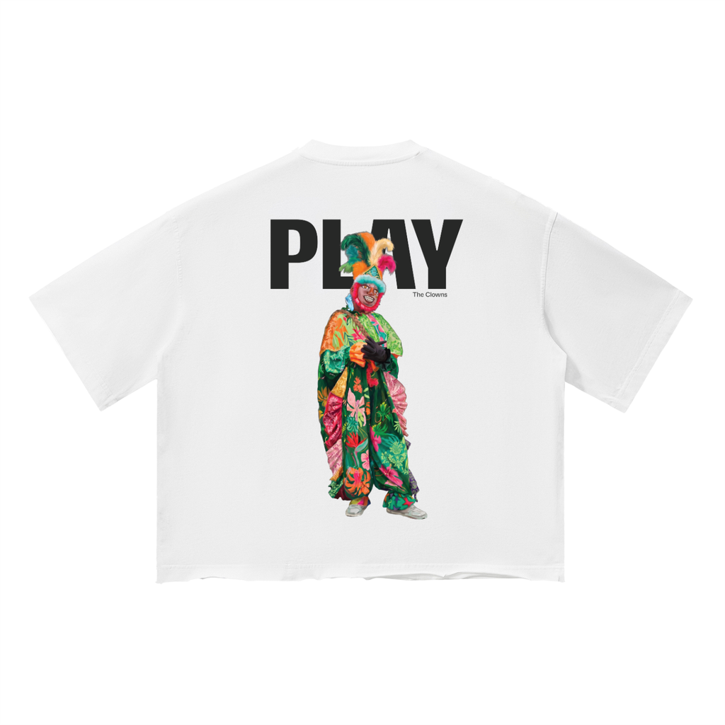 Carnival Clowns Unisex Vintage Wash Boxy "Play" T-Shirt
