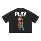 Carnival Clowns Unisex Vintage Wash Boxy T-Shirt