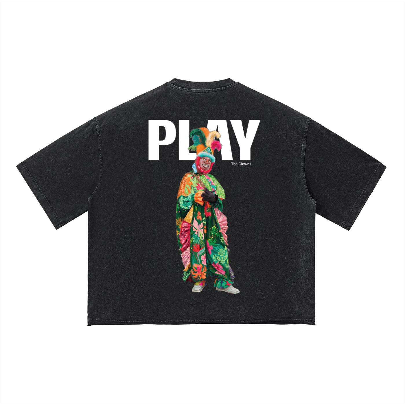 Carnival Clowns Unisex Vintage Wash Boxy T-Shirt